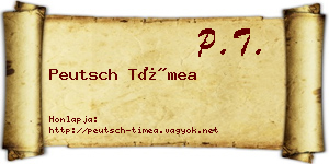 Peutsch Tímea névjegykártya