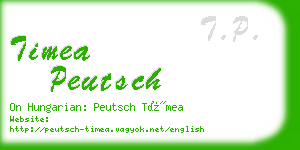 timea peutsch business card